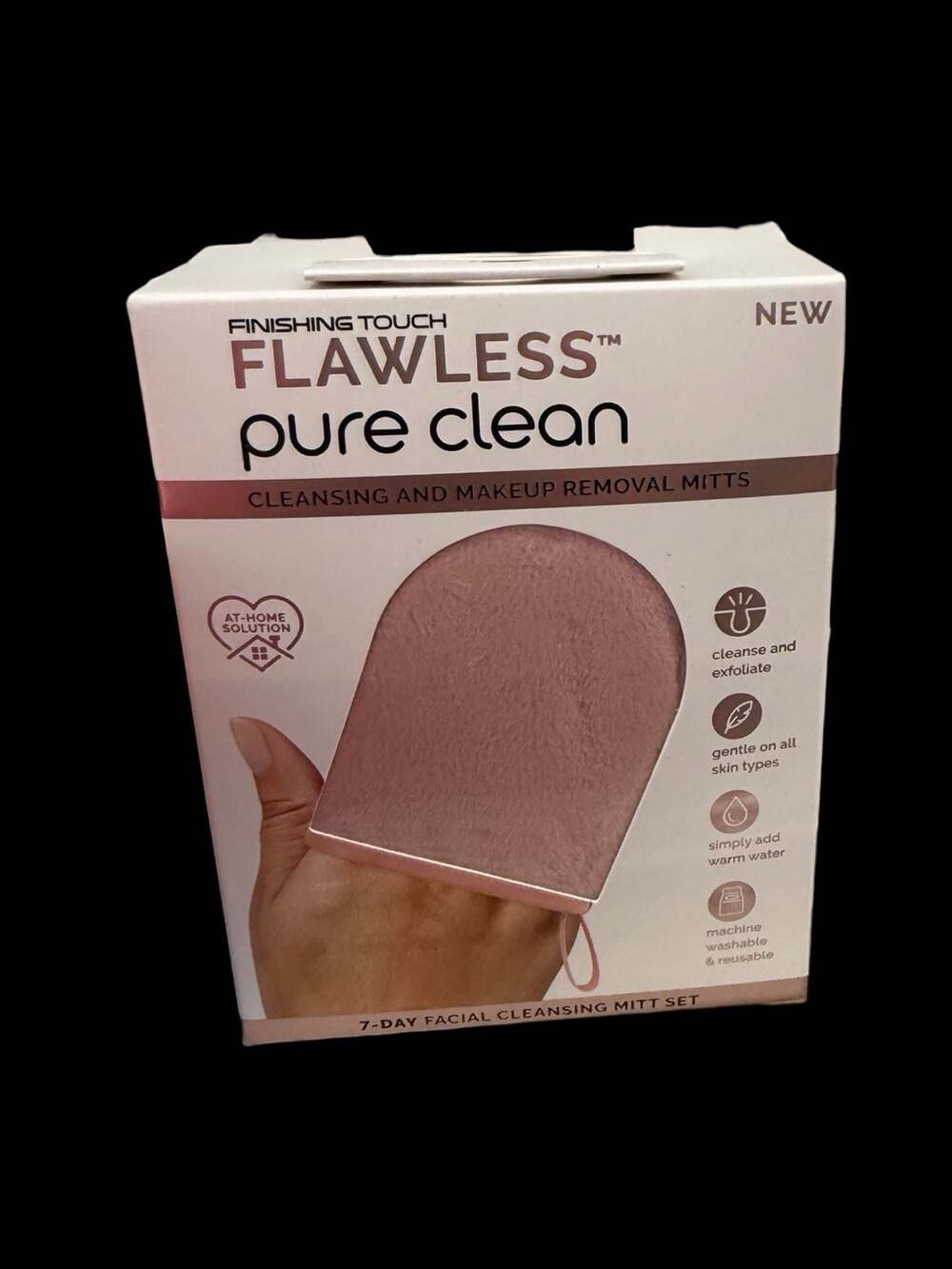 Finishing Touch Flawless Facial Cleansing and Makeup Removal Mitt Set